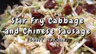 STIR FRY CABBAGE AND CHINESE SAUSAGE RECIPE | EASY, DELICIOUS, BUDGET FRIENDLY RECIPES