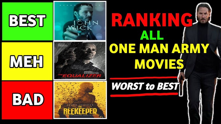 RANKING LAHAT NG ACTION MOVIES NA PARANG JOHN WICK!! (ONE MAN ARMY MOVIES IN A TIERLIST)