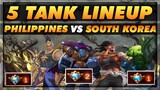 5 TANK FUNNEL LINEUP is the NEW META? | Philippines (5 Tank) vs South Korea - National Arena