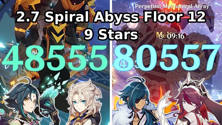 【Genshin Impact】Double Geo Xiao & Kaeya/Rosaria Reverse Melt | 2.7 Spiral Abyss Floor 12 (9 Stars)