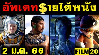 อัพเดทรายได้หนัง Avatar - Black Panther - Puss in Boots - Moon Man อื่นๆ ณ 2 ม.ค. 66