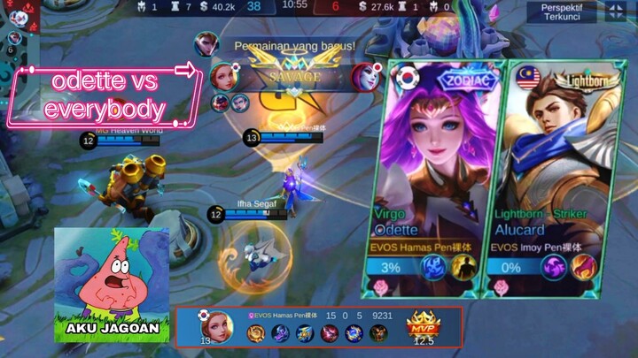 ODETTE SAVAGE 15 KILL TANPA MATI DALAM WAKTU 10 MENIT!!! - MOBILE LEGENDS