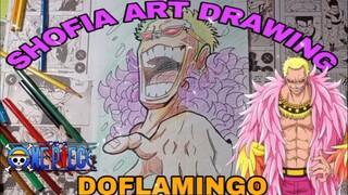 drawing anime one piece, kkarakter Doflamingo