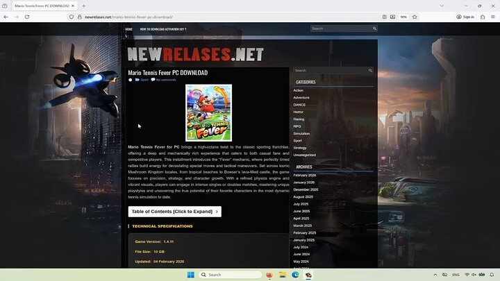 Mario Tennis Fever FREE DOWNLOAD PC