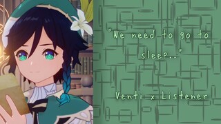 Venti goes to sleep with you. [M4A] Venti x Listener (sleep aid)