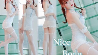 Pure white + sandals is the perfect summer match! 🤍Nice body~
