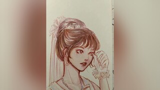 20/10 vui vẻ!!!!!!!! t dùng nét của bản thân để vẽ lại một khoảnh khắc được chụp lại trong đám cưới