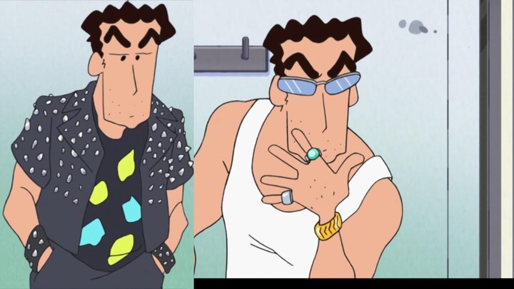 So handsome it’s warming! Hiroshi heads to work in casual clothes~ Crayon Shin-chan Season 11