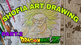 drawing karakter anime dragonball BROLY part.2
