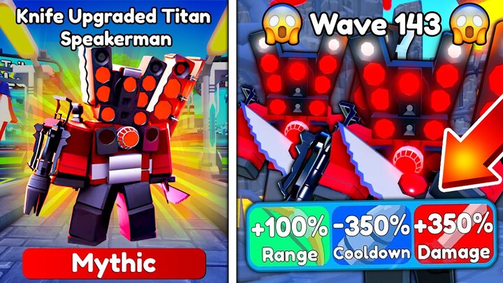 NEW EP 73 PART 2 UPDATE 😍 I GOT NEW KNIFE UPGRADED TITAN SPEAKERMAN! 😱 - Roblox Toilet Tower Defense