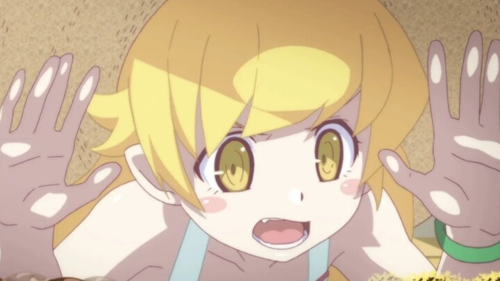 [Shinobu Oshino] "Can you touch my head?"