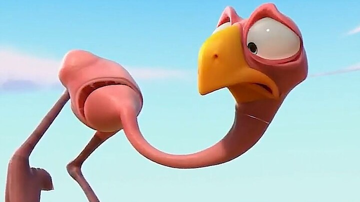 The ostrich in the desert is on the verge of dying of thirst.