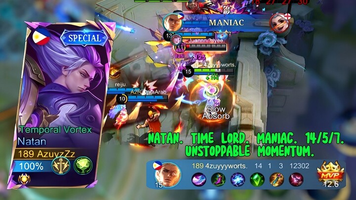 Tutorial Natan: MVP 12.6 Maniac! Build Tersakit 14/5/7 'TIME LORD' Bikin Musuh Menyerah!