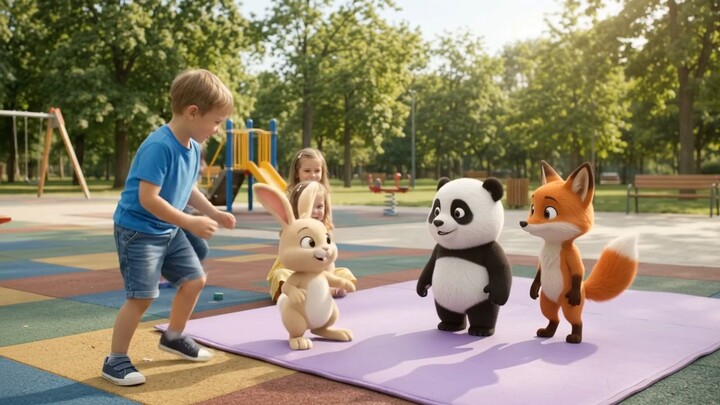 Wild Pals 😂🐰🐼🦊🐧 | The Funniest Playtime Tumble!