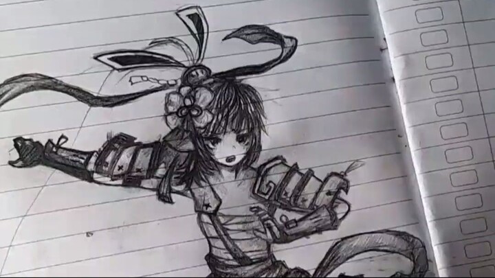 Speed Drawing Akayuki From Guardian Tales