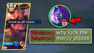 WHEN GLOBAL GUSION TARGET LOCKED ENEMY MOSKOV!!😂🎯