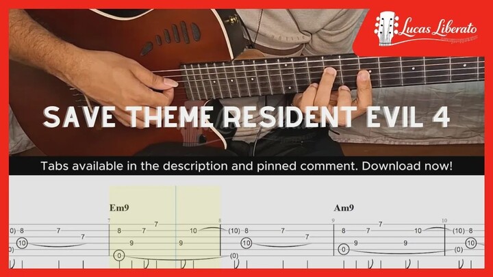 Resident Evil 4 - Save Theme | Fingerstyle Guitar | Free Tabs + On Screen TAB