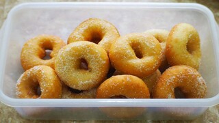 โดนัทคลุกน้ำตาล นุ่มๆ หอมอร่อย ทำกินเองง่ายๆ /Donuts With Sugar