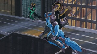 A sci-fi anime from 1987, with cyber-style motorcycle mecha drawings!