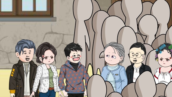 Mrs. Bi came to my house to show off her 20-inch color TV, but I slapped her in the face with a proj