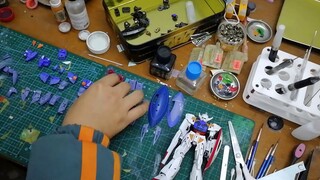 The inverted A Gundam with a shaved beard looks a bit handsome