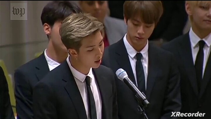 inspirational thoughts of bts rm at united nation last 2018
