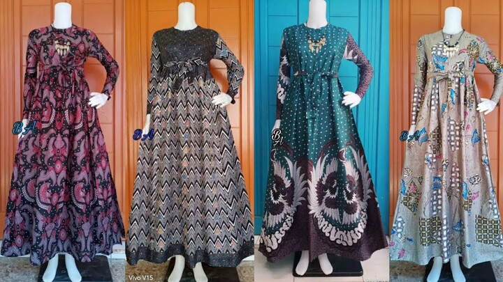 37+ Trend Model Baju Gamis Batik Terbaru untuk Wanita Berhijab yang Modern dan Stylis