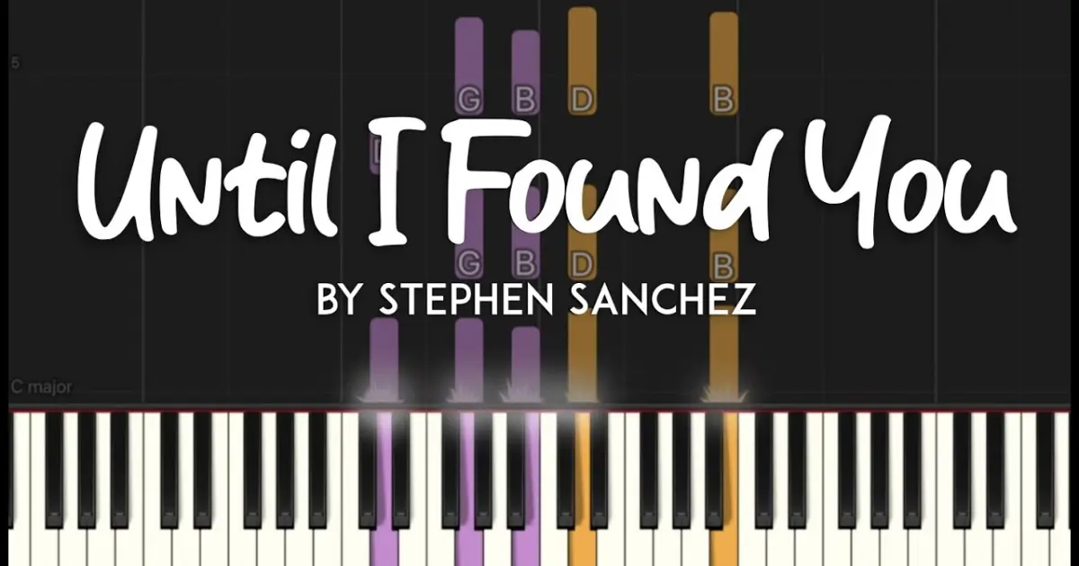Until I Found You by Stephen Sanchez synthesia piano tutorial + sheet music - Bstation