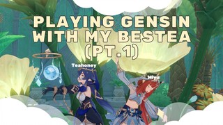 Playing Genshin with my bestea  (Pt.1) 😆💗