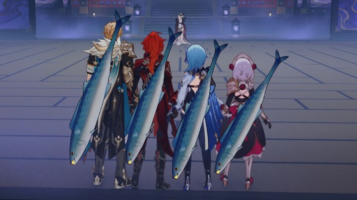 [Genshin Impact] Falchion: Prisoner, prepare to witness the bonds of our Salted Fish Knights!