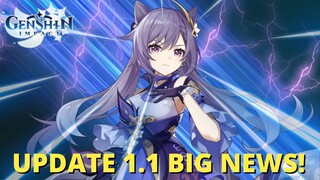 MASSIVE UPDATE 1.1 NEWS! OFFICAL NEWS! (Genshin Impact)