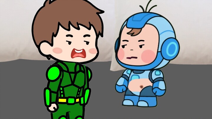 Xiao Saisai has to take care of his younger brother.