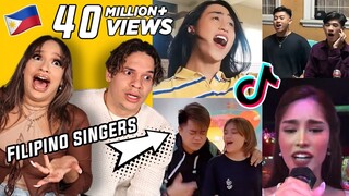 wtf even on the BUS!? Waleska & Efra reaction to INSANE Viral Filipino Singers on TikTok