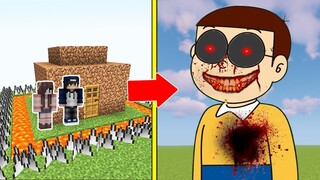 NOBITA.EXE Tấn Công Nhà Được Bảo Vệ Bởi bqThanh Và Ốc Trong Minecraft