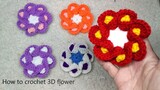 How to crochet 3D flower / Flower tutorial / Hướng dẫn móc hoa 3D trang trí #flower #hoalen