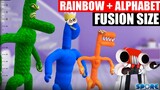 Rainbow Friends + Alphabet Lore Fusion Size Comparison | SPORE
