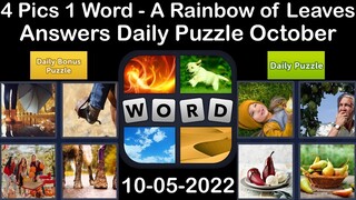 4 Pics 1 Word - A Rainbow of Leaves - 05 October 2022 - Answer Daily Puzzle + Bonus Puzzle