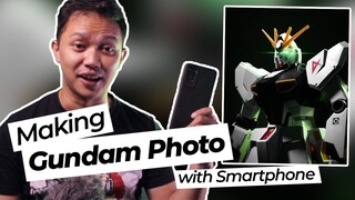 Membuat Foto Entry Grade Nu Gundam dengan Smartphone