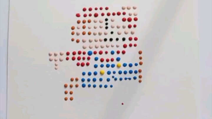 How to draw a childhood Mario using just dots! So awesome!