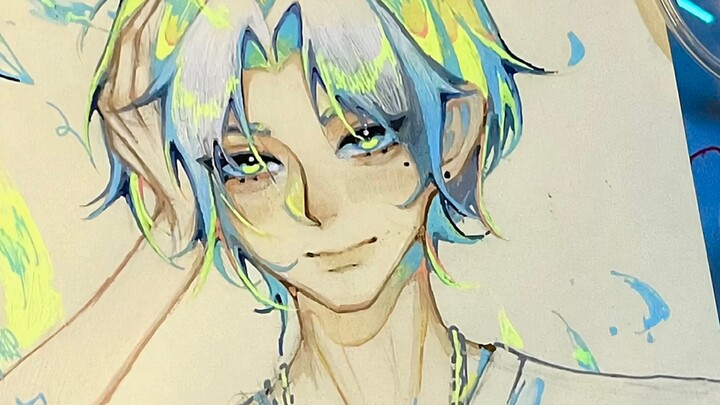 “Nhìn vào mắt anh, rồi quên anh đi” – lần trước tranh thủ vẽ sổ tay mà bị phát hiện, hu hu, tay vẽ c