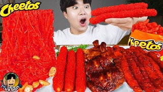 ASMR MUKBANG | 직접 만든 치토스 양념치킨 치즈스틱 불닭볶음면 먹방 FRIED CHICKEN AND FIRE NOODLES EATING