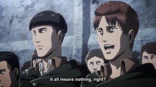 Erwin's last speech and charge against the Beast Titan  | Attack on Titan Season 3