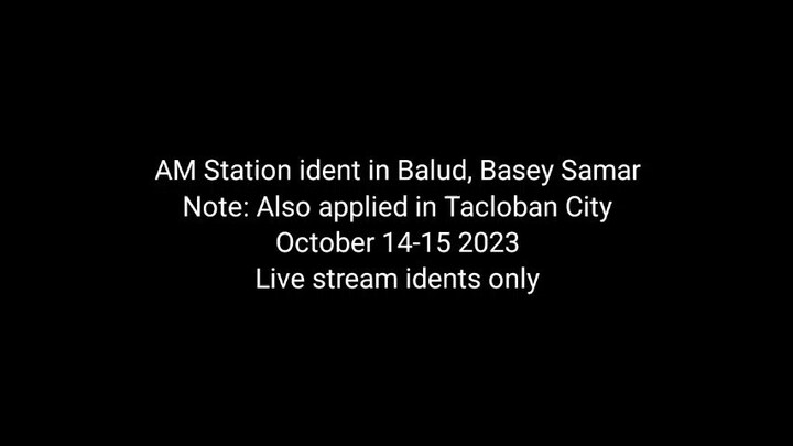 AM Station idents in Balud, Basey Samar