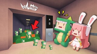 เมื่อเปิดลิฟต์ออกไปแล้วเจอ...! 🌏 Mini World Block art 🌏