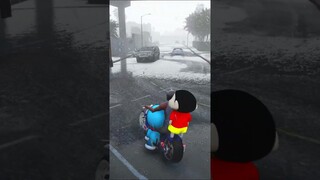 GTA 5 : Blue God Eating Shinchan & Doraemon IN GTA5 #gta5 #shorts