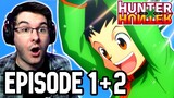THE JOURNEY BEGINS! | Hunter x Hunter Episode 1 and 2 REACTION | Anime Reaction