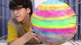 小伙做出一颗34斤的超大弹跳球，只为完成小时候梦想