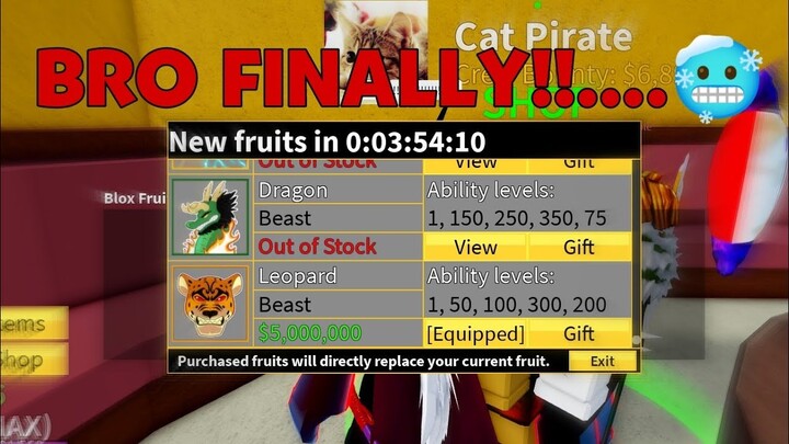 LEOPARD FINALLY STOCK ON NORMAL DEALER.....  😱  😱  😱  ( Blox Fruits )