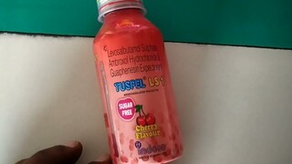 tuspel ls cherry flavour syrup uses |price composition dose side effects precautions in hindi