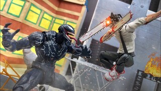 stop motion chainsaw man vs venom チェンソーマンＶＳヴェノム